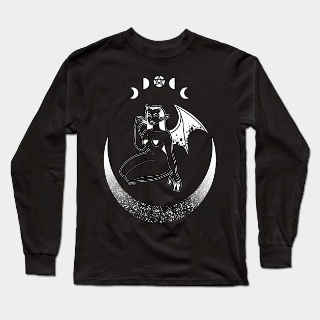 Conjuration in the moonlight | Occult Witch Long Sleeve T-Shirt by Bad Witch